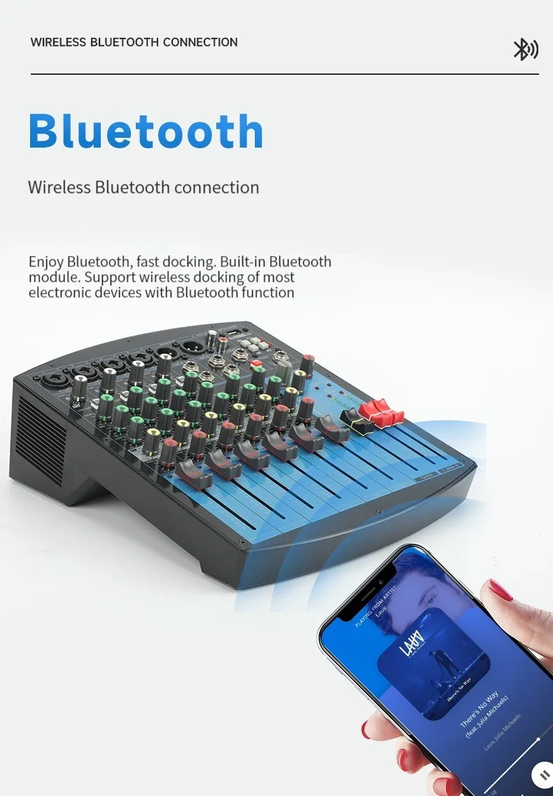 Tebo Factory Best Price Sound Mixer Professional Audio 4 Channels Mini