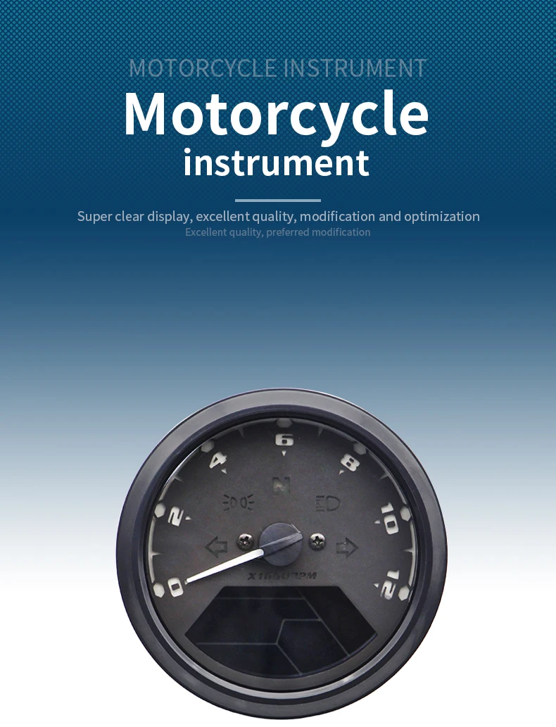 Motorcycle Rpm Machine Retro Style Modified Motorcycle RPM Meter - Universal LCD