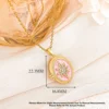 Xl4565 star-shaped photo clip necklace-gold and pink