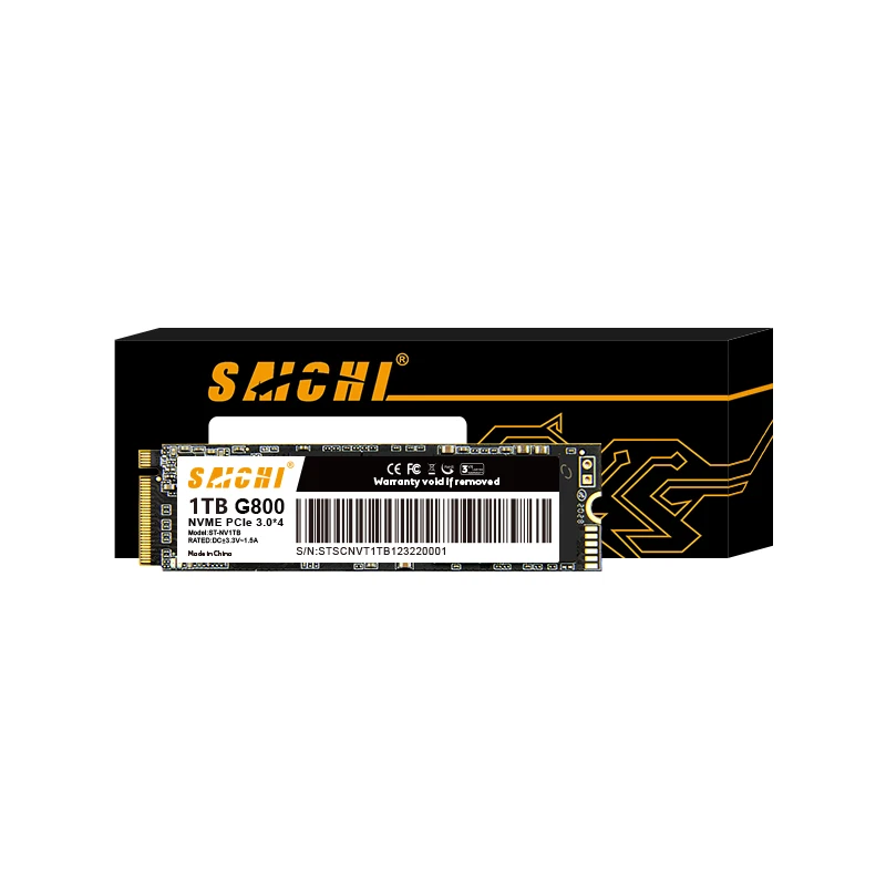 SAICHI 1TB NVMe M.2 PCIe 3 SSD - 2100MB/S Read, 1800MB/S Write