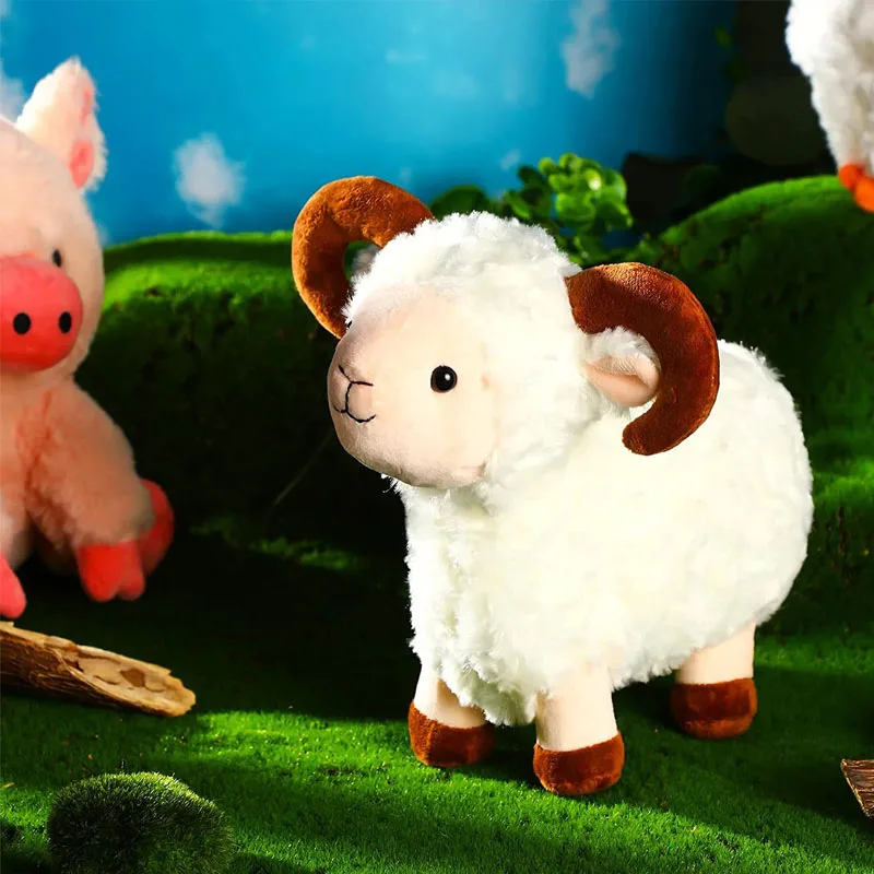 Wholesale Custom Plush Farm Animals Birthday Party Decorations Pig Cock Horse Sheep Cow Farm Stuffed Animals Toys