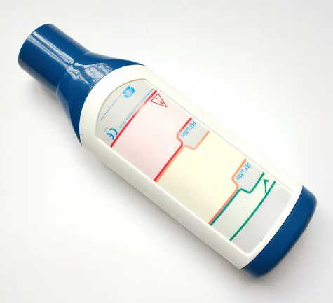 Portable medical breathing spirometer handheld plastic peak flow meter