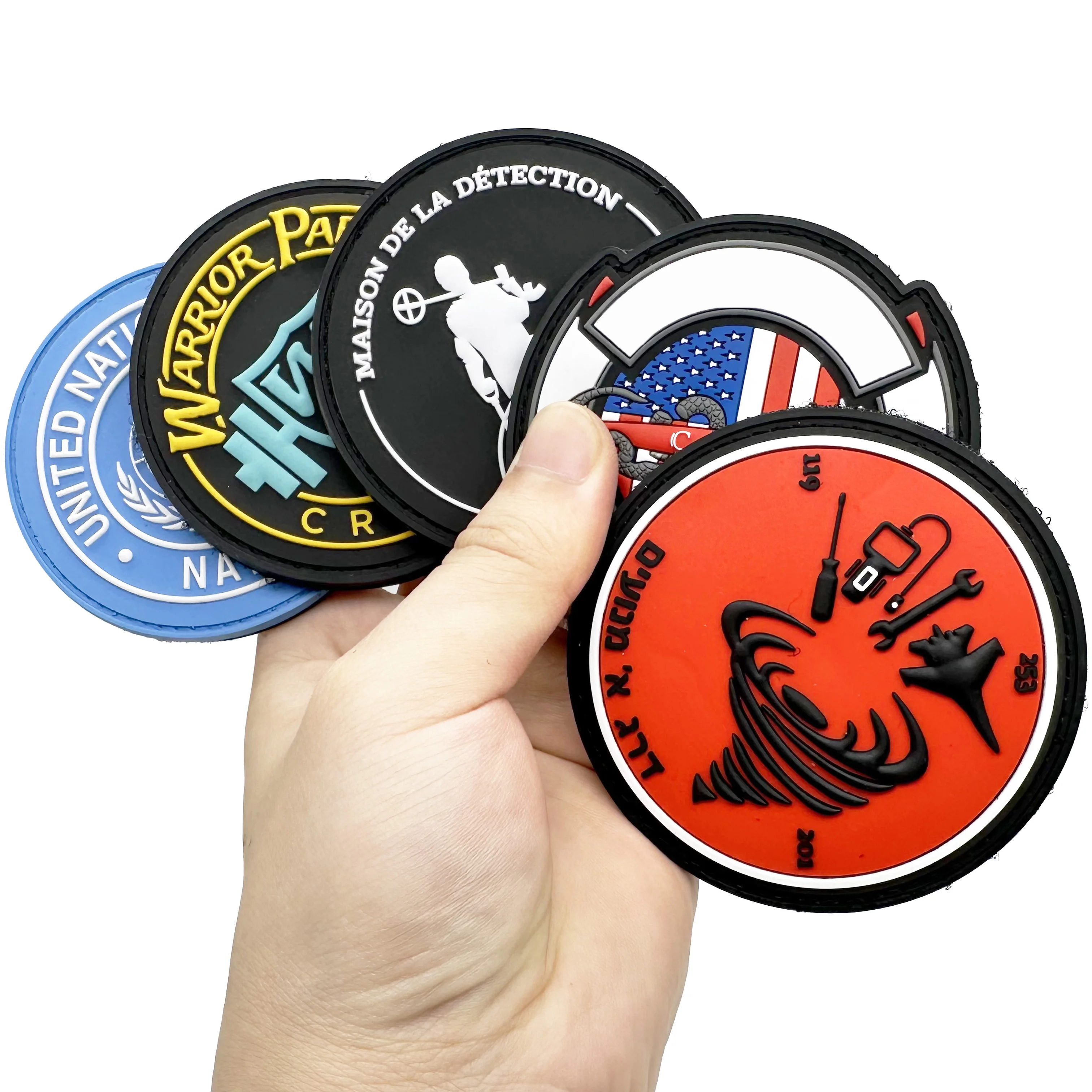 High Quality Custom Embossed 2d Pvc Logo and Badges Soft Pvc Patches for Clothes and Hats