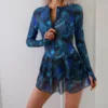 Navy blue leaves