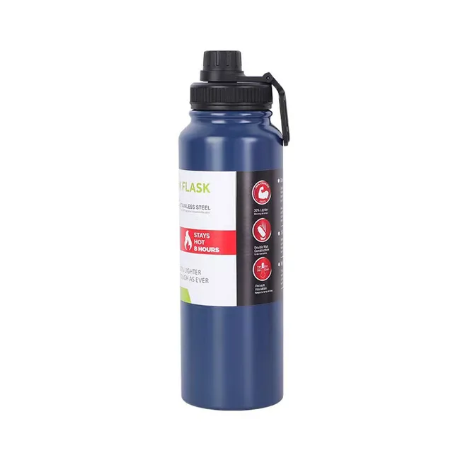 1000ml Double Walled Stainless Steel Drinking Vacuum Insulated Sport Water Bottle Cup custom logo