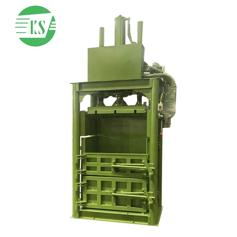 Keshang Vertical Hydraulic cardboard box baling press waste paper baler machine for sale Balers waste plastic compactor details