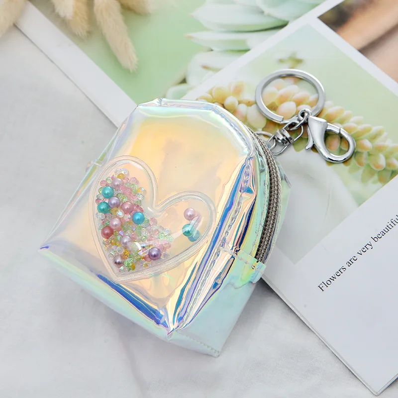 Wholesale Ins Pvc Clear Laser Love Ladies Mini Creative Backpack Zipper