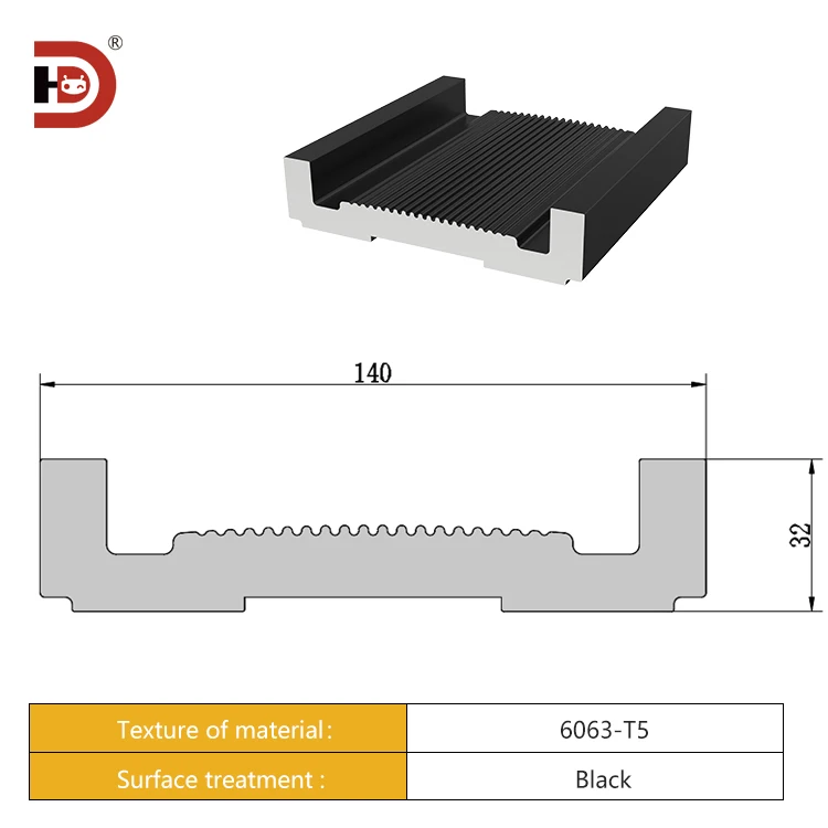 Hengdong 140 Black Linear Motor Module Aluminum Profile Linear Module Linear 140 Black Module Aluminum Profile supplier