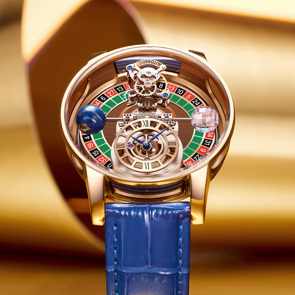 PINDU 6570 NUOVO DESIGN Orologi da Uomo di Marca di Lusso con Disco da  Gioco Orologio al Quarzo