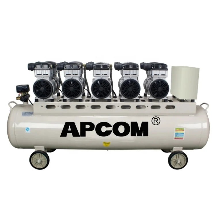 Aircompressors APCOM EX1500*5-230 7.5 kw 10HP Oil Free Yiwu Air Compressors With 230 Litre Air Tank air-compressor
