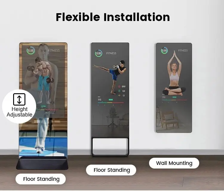 2023 Best Quality 43inch Lcd Screen Yoga Mirror Display Gym Smart ...