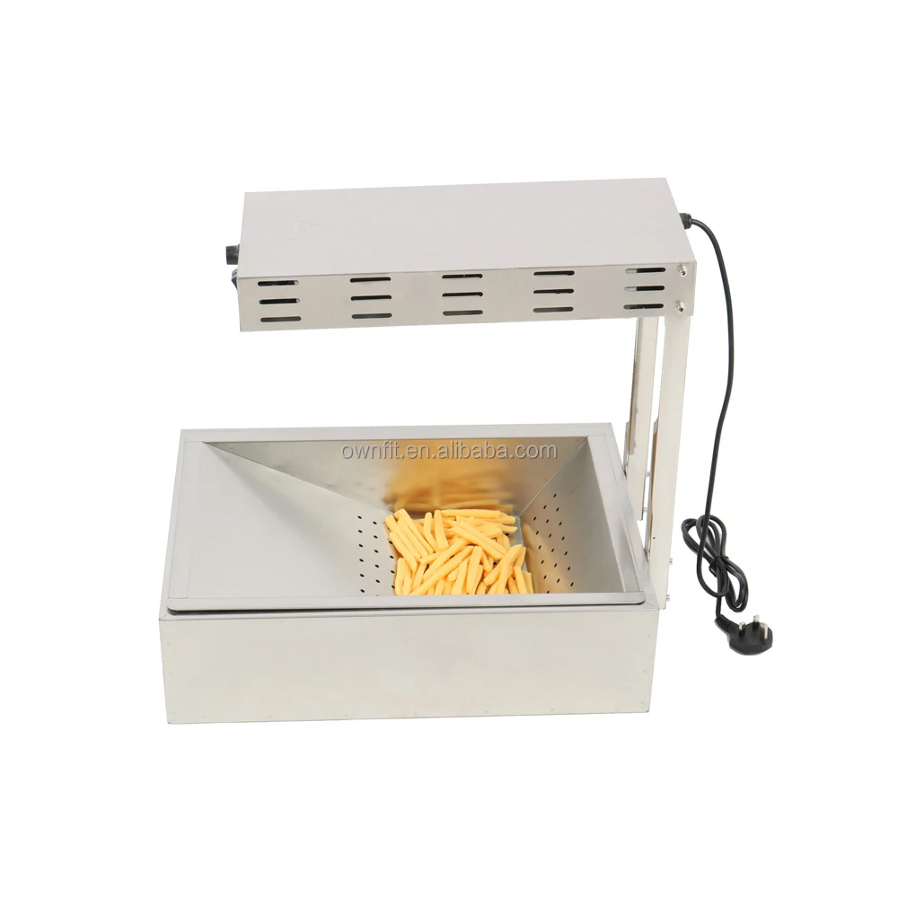 Commercial Countertop Stainless Steel Electric Chips Warmer French Fries Display Warmer