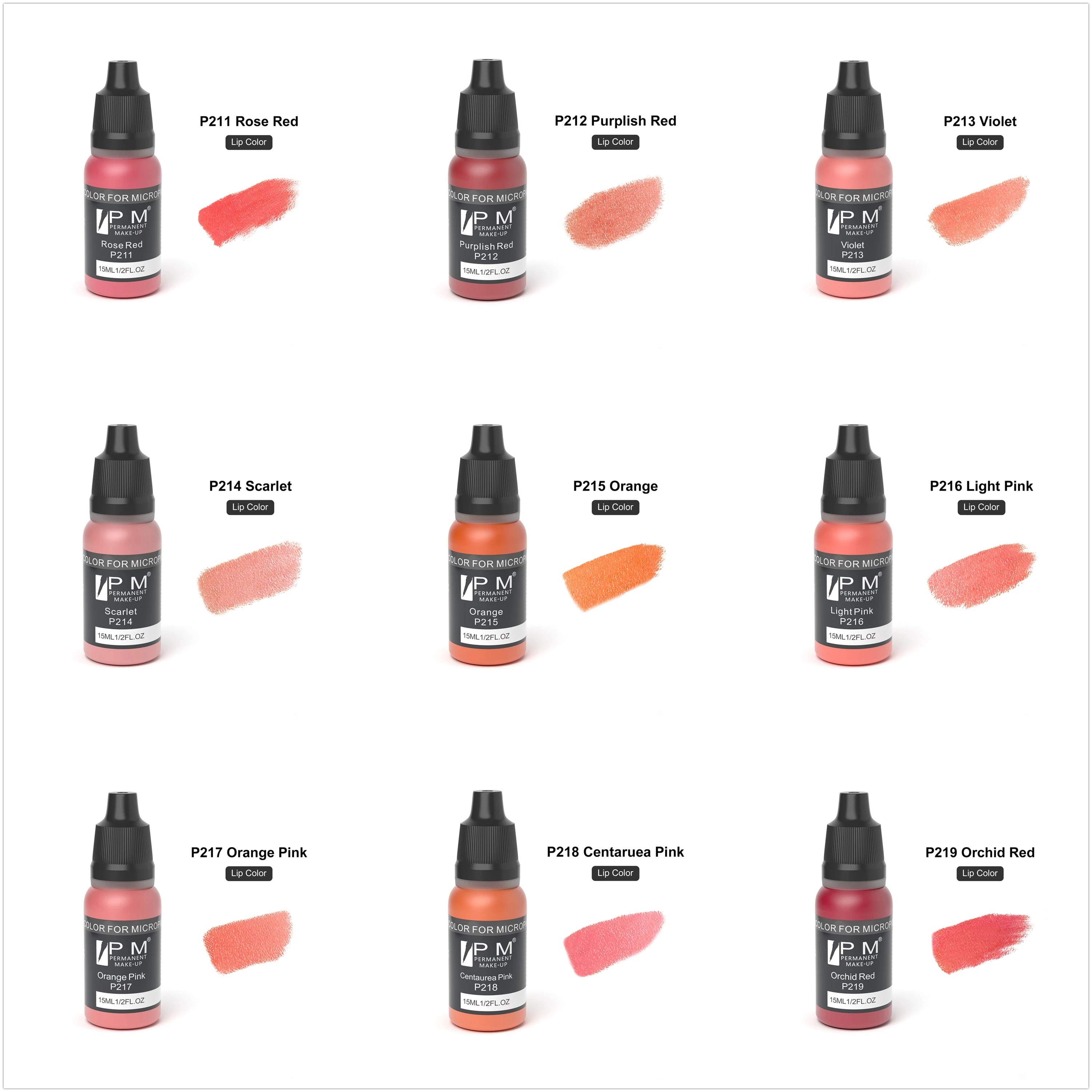 PM Органическая подводка для глаз и губ 54 Цвета микропигментация кожи головы PMU Перманентный макияж татуировочный пигмент