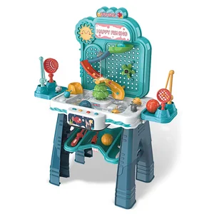 ITTL Summer Fun Outdoor Water Game Table with 47 Pcs Fishing Set Funny Plastic Toy for Kids Pretend Play Preschool for Boy Girl