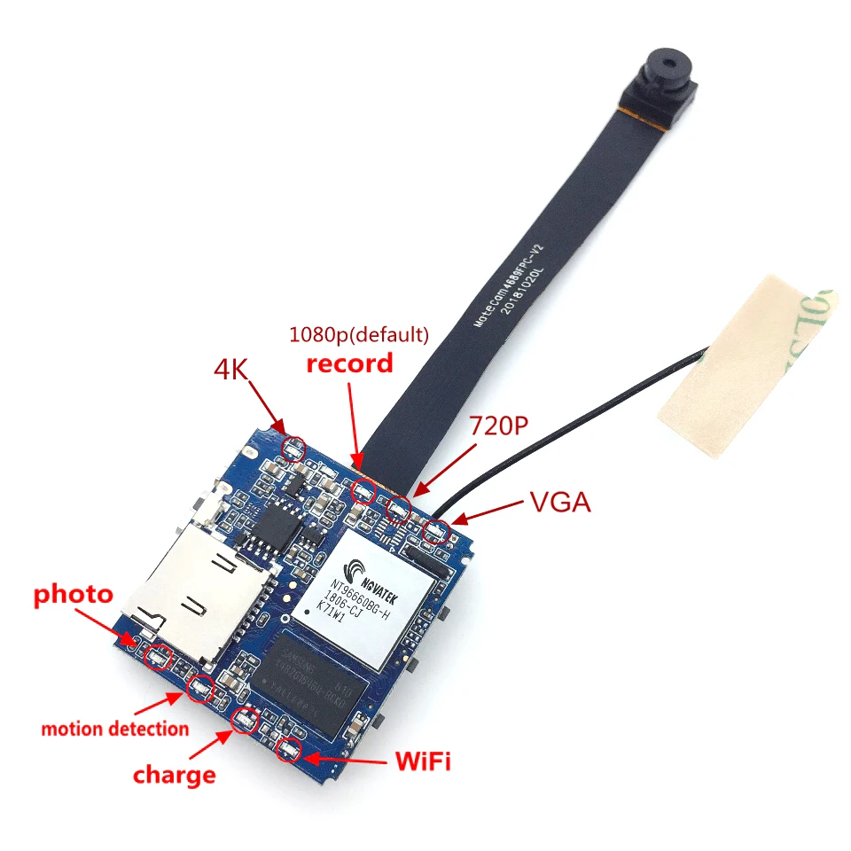 16MP Real 4K Wireless P2P Mini Camera Module DV Video Recorder