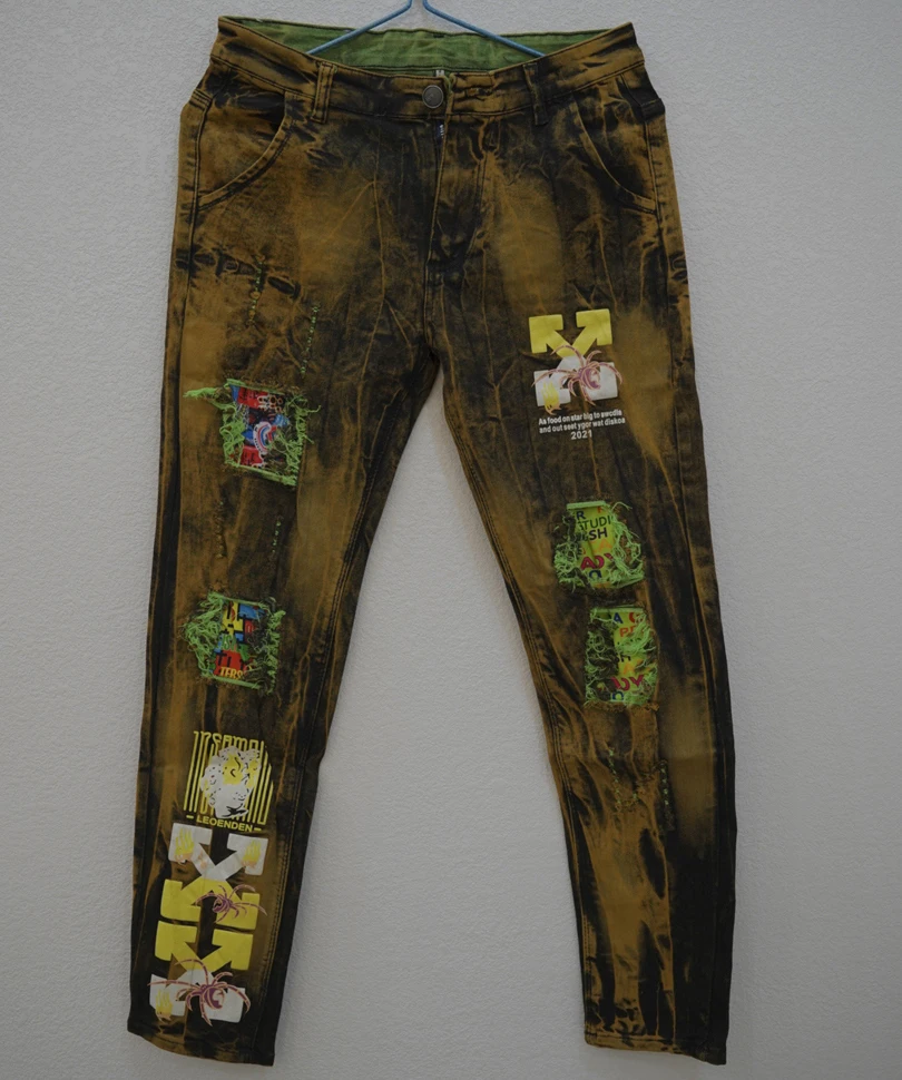 Pantalones vaqueros elásticos para hombre, Jeans informales, ajustados,  color marrón, talla 40 42|Pantalones vaqueros| - AliExpress