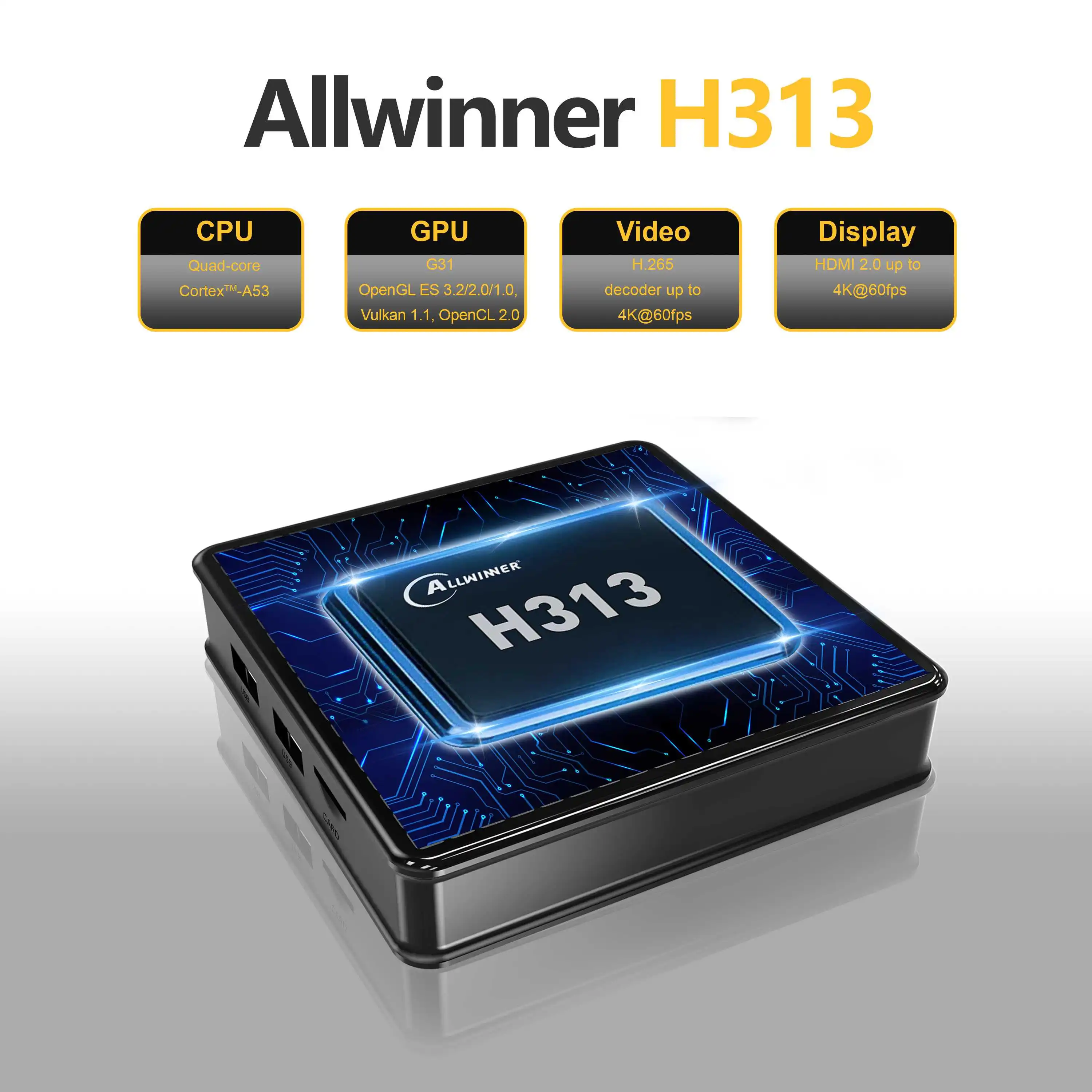 New Product X5 HD 2.1 Android Box Tv Allwinner H313 Android 10 BT V5.0  4K*2K UHD Output Set Top Box