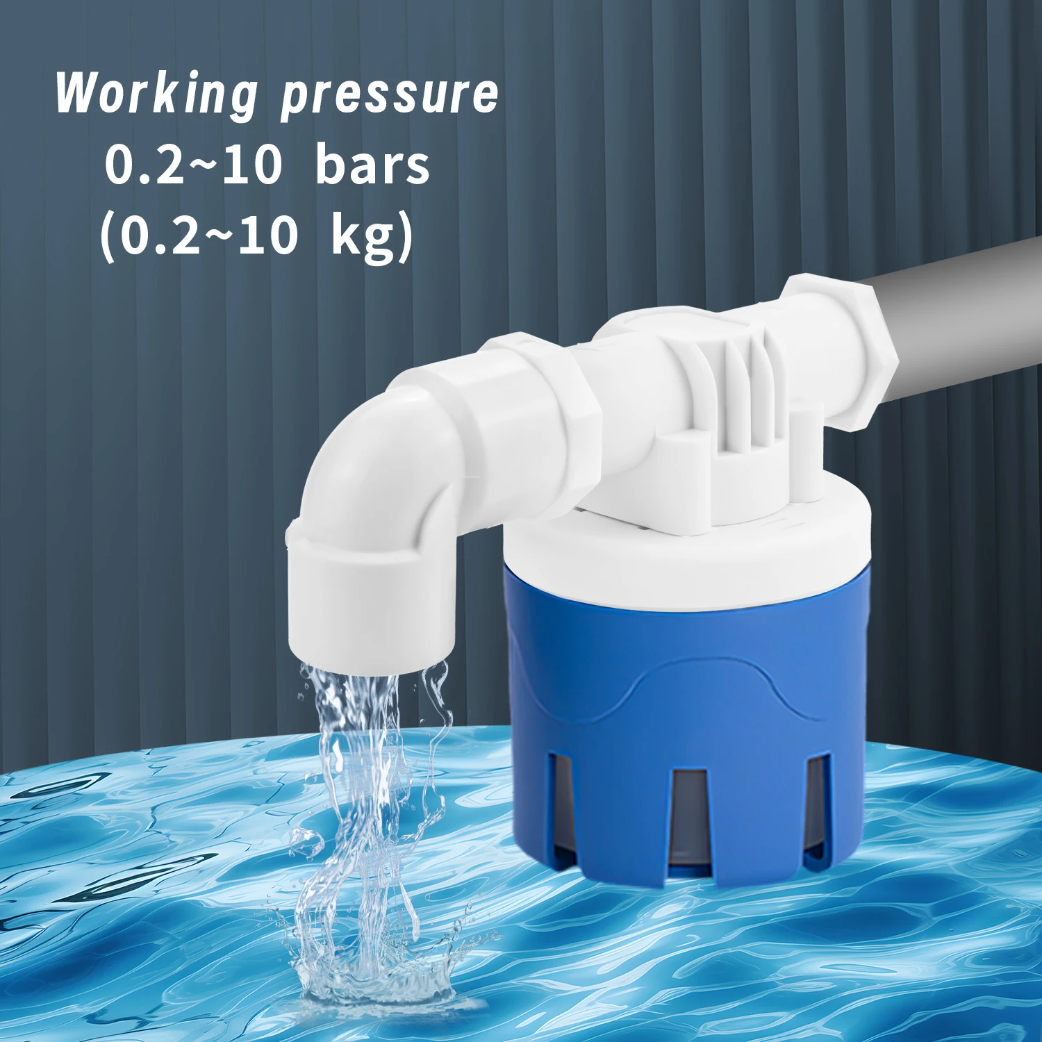 Soupape à Flotteur Intégrée 1/2 Pouce - Pour Contrôle Niveau Eau Automatique Piscine, Réservoir, Abreuvoir