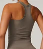 gilet canotta marrone