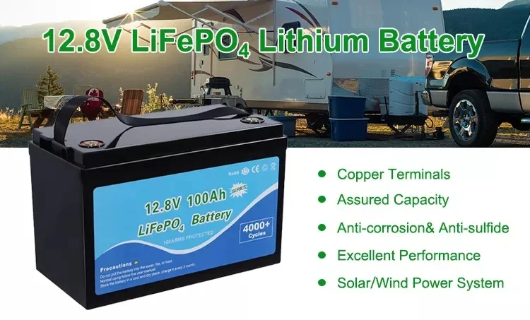 12 Volt 100 Ah Battery Lifepo4 12v 100ah Lithium Ion Batteries 12.8v ...