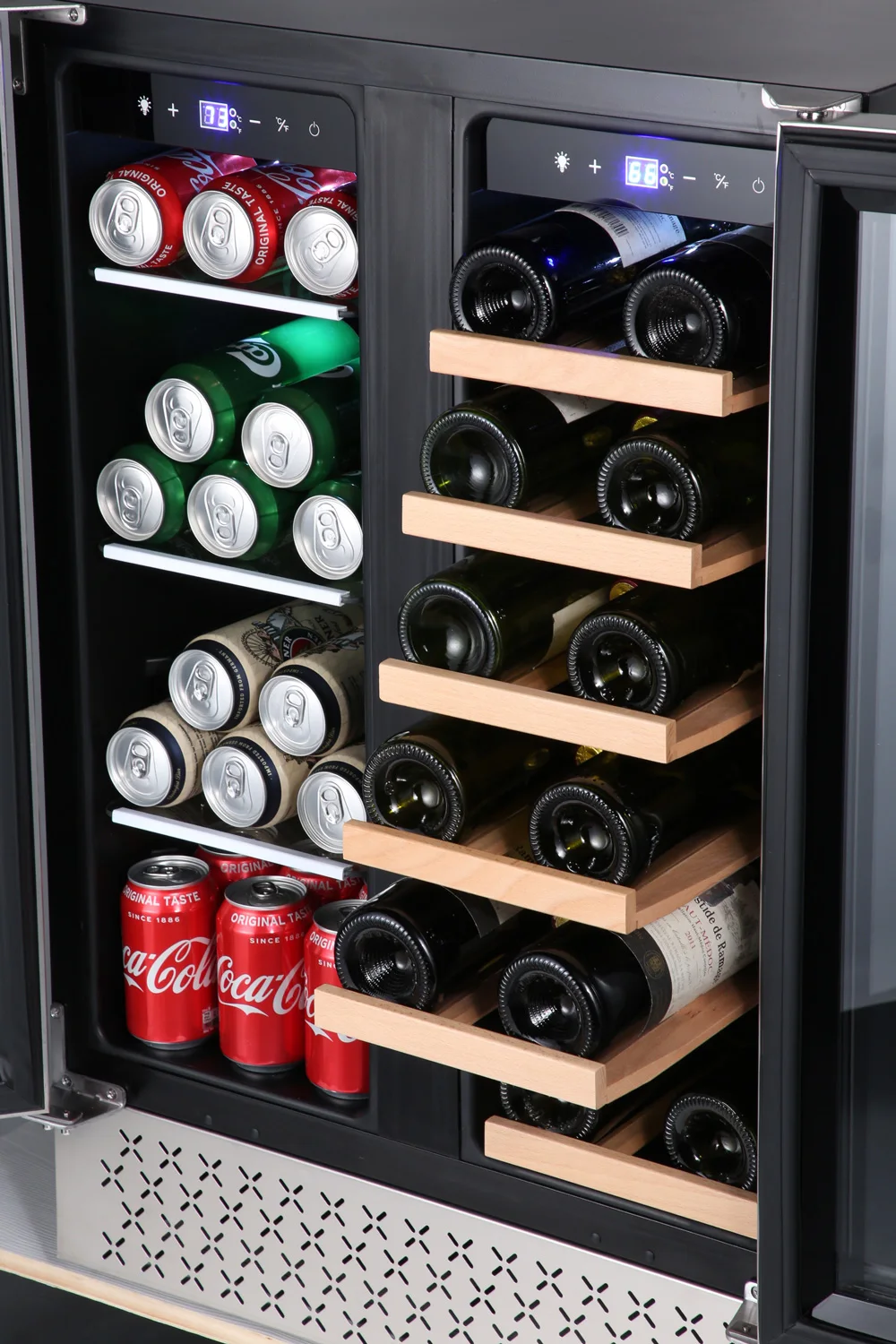 Dual-zone Compressor Beverage Cooler Perfect for Home Hotel