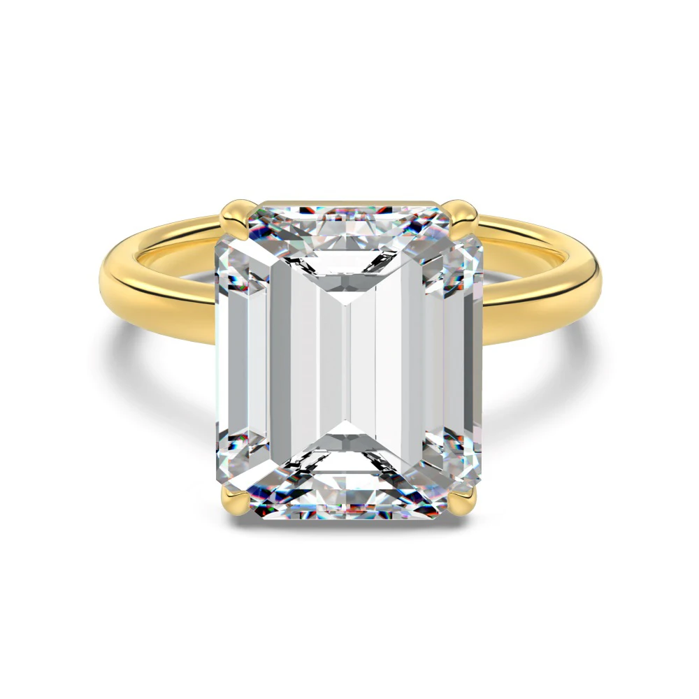 KAKODIY High Jewelry Exclusive Design 925 Sterling Silver 8ct Rectangular 5A Cubic Zirconia Wedding Ring Engagement Bride Promise Ring detail 4
