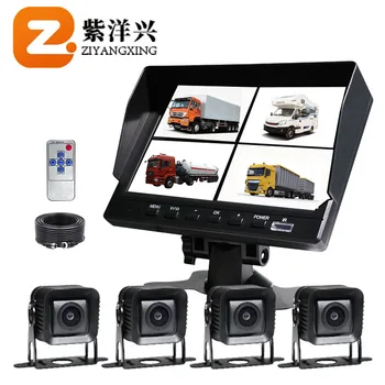 ZYX OEM Truck Car Camera System 4-ch 7 Inch Split Screen Vehicle Mount Video Monitor With Remote Control