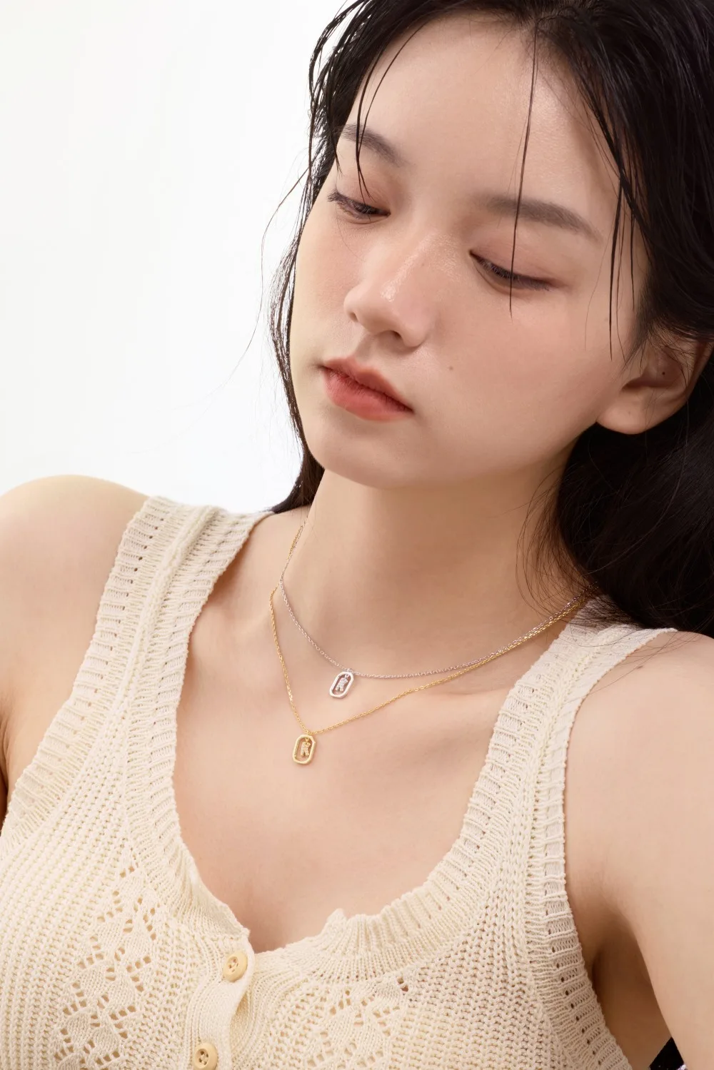 KAKODIY Charm - K Letter Initial Pendant Necklace, Suitable for Women as Birthday Gift, Matte 5A Zirconia Jewelry detail 1