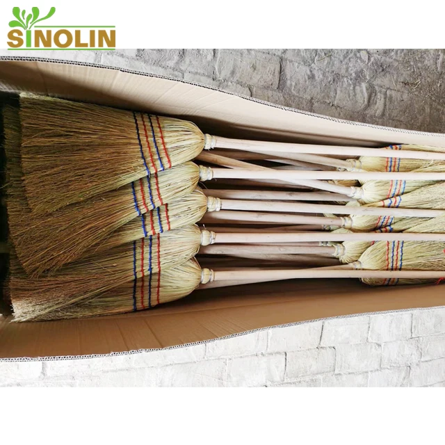 Straw Corn Broom With Wooden Handle For Sale Buy