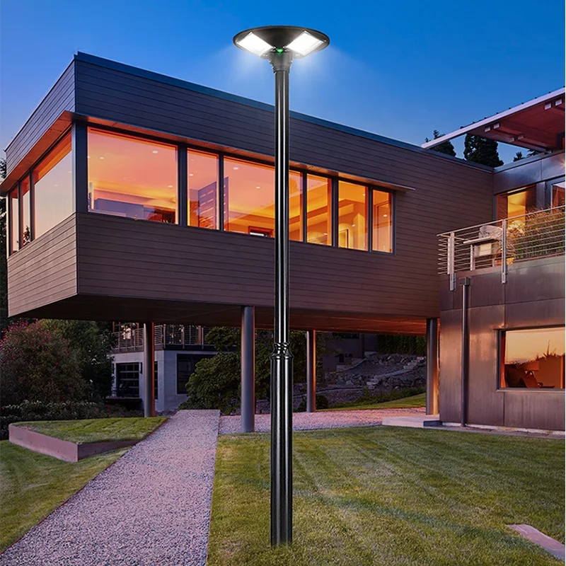 Solar Powered Street Light 300W Solar Light UFO With Remote Rechargeable 9-12M Installation