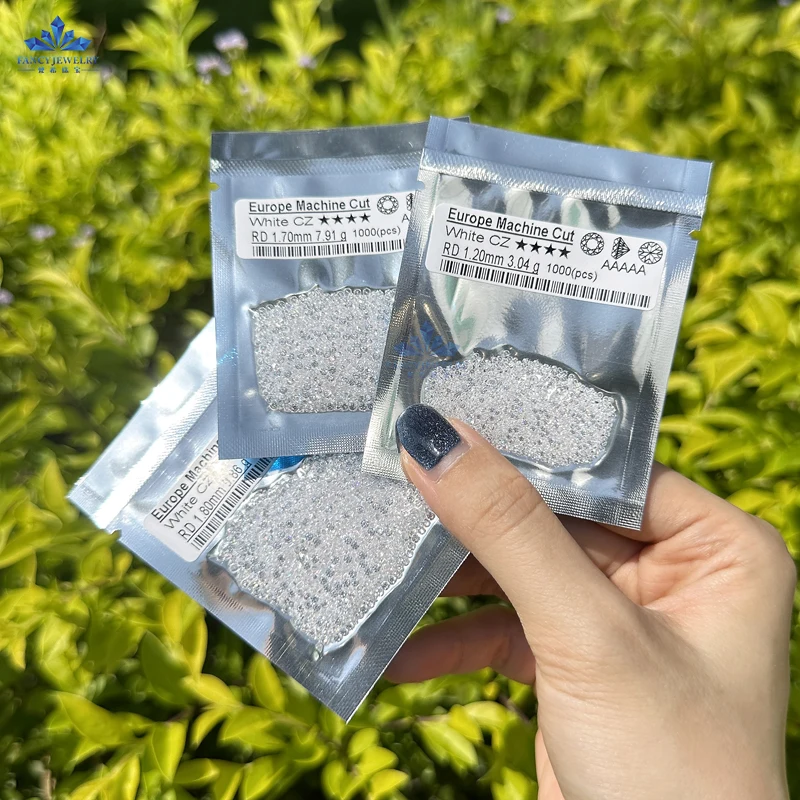 Wuzhou 1mm Brilliant Cut Cubic Zircon White Grade Aaaaa Loose  Cz Gems Stone swiss Cubic Zirconia Cz Cheap Price