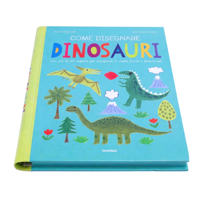 Kohandatud A5 A4 kõrge kvaliteediga spiraalse köitega jämeda kaanega laste joonistusraamatu trükkimine laste jämeda kaanega värvida raamatute trükkimise teenus