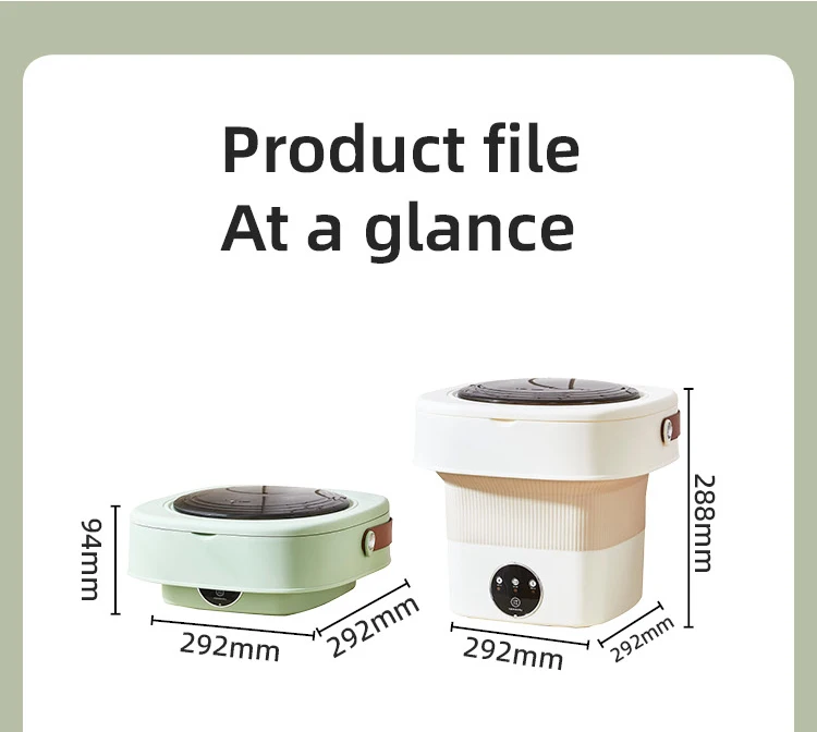 Semi-automatic Single Tub Bucket Spin Motor Basket Laundry Clothes Foldable Smart Portable Mini Washing and Drying Machine