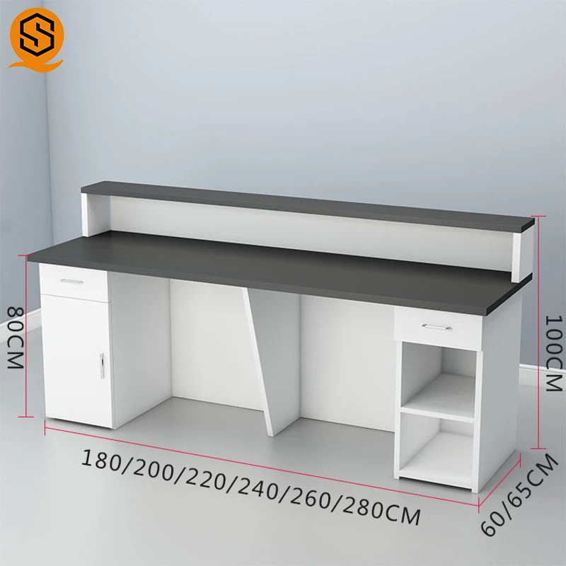 High Quality MDF Solid Surface Artificial Stone Cash Desk Checkout Counter Cashier for Bank