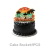 Décoration de gâteau noire - 1 pièce