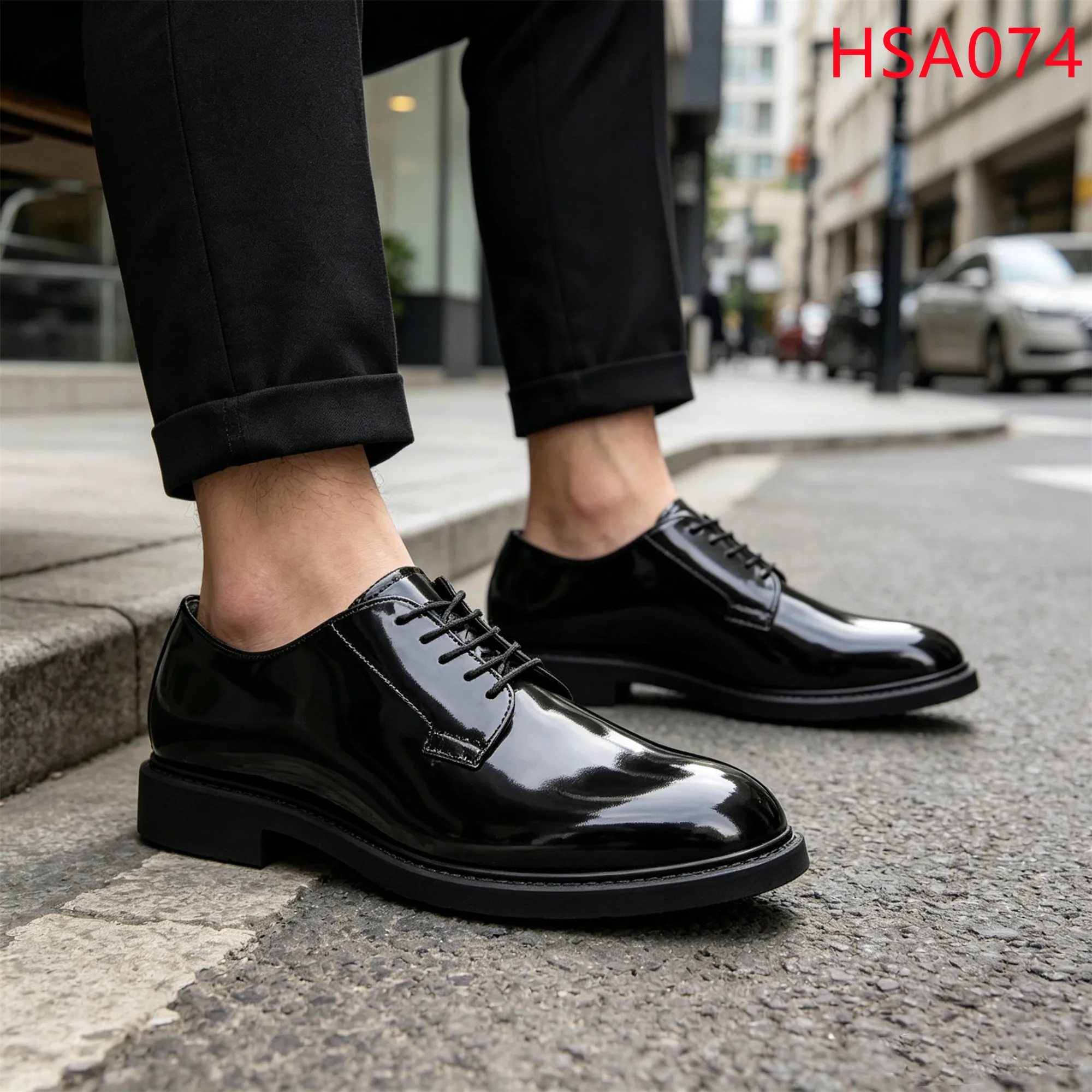LXG,formal Meeting Lace-up Style Exquisite Dress Shoes in Nigeria Workplace Using Sparkle Full Grain Leather Uniform ShoesHSA074