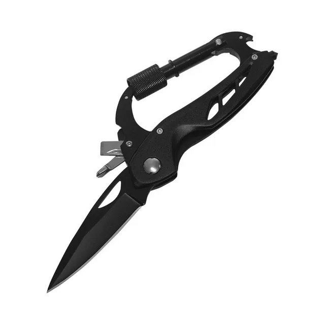 Multifunctional Stainless Steel Blade Survival Equipment Portable Outdoor Camping Hammer Safety Buckle Knife for Mountaineering