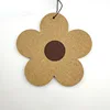 Khaki--Large floral cork cushion 18cm