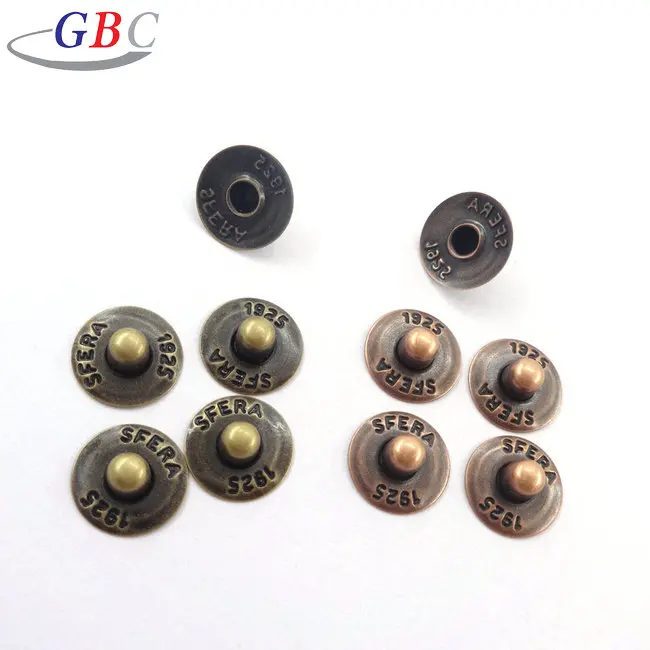 Заводская цена металлические обратные медные заклепки джинсы