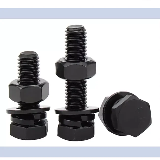 product high quality excellent din933 hex bolts professional fastener black coating steel structure hexagonal bolt-67