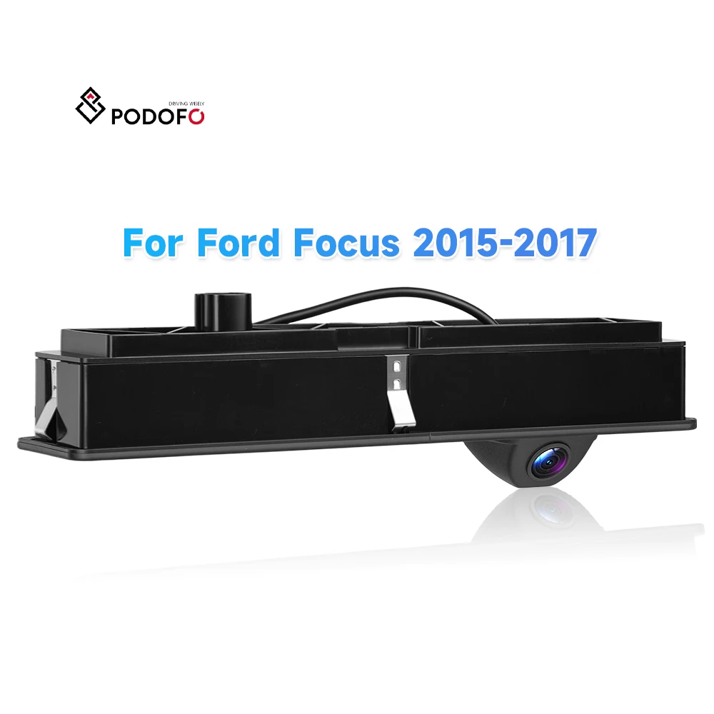Podofo Backup Camera Car Rear View Reversing CVBS & AHD Camera for Ford Focus 2015-2017 Night Vision IP67 Pull Handle Camera OEM A4773