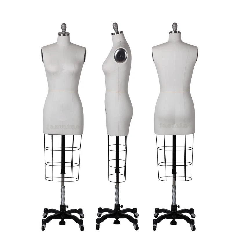 JASMINE Europe Size Can Insert Pin FOAM Half Body Female Mannequin for Sewing
