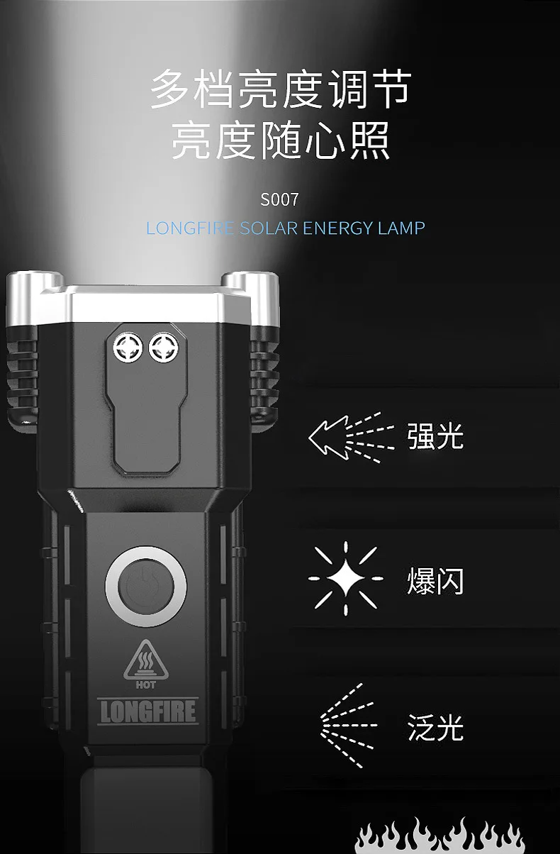 Wholesale High Quality Super Bright Led Rechargeable Power Bank Hammer Knife Magnet Flashlight