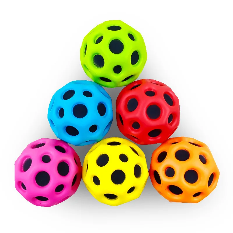 6.3cm 7cm Moon Ball Bouncing Ball Custom Logo Color PU Foam High Bounce Ball for Kids and Adults Relaxing Toys