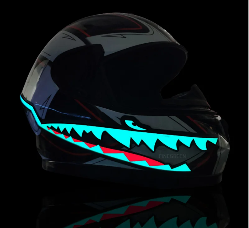 Helm EL Licht Streifen DIY Motorrad Helm Sicherheit Licht Reflektierende M2G3 