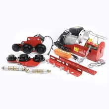 Hot sale small capacity micro electric rope hoist 800kg remote control electric winch pa600 mini motor wire rope electric hoist