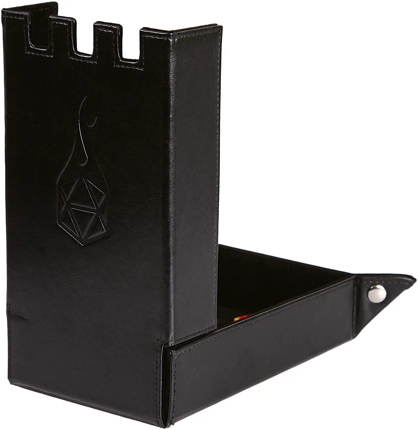Customised Tabletop Gaming Foldable Leather Rolling Tray and DND Dice Tower