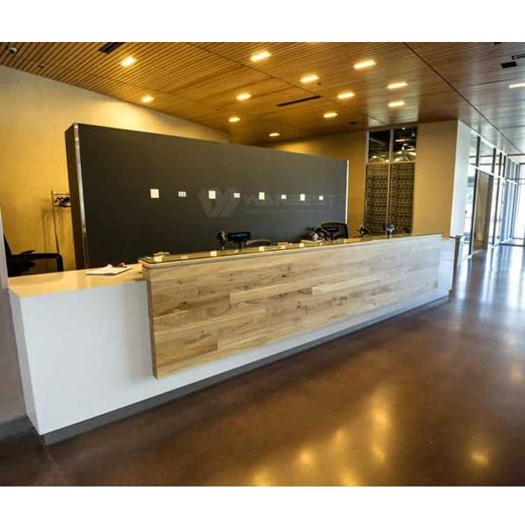 New Design 4 Meters Long Reception Desk Computer Table Nurse Station Reception Desk Furniture