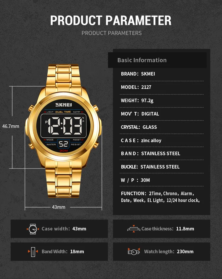 Di Vendita Caldo SKMEI 1364 Uomini Orologio Da Polso - Foto 4