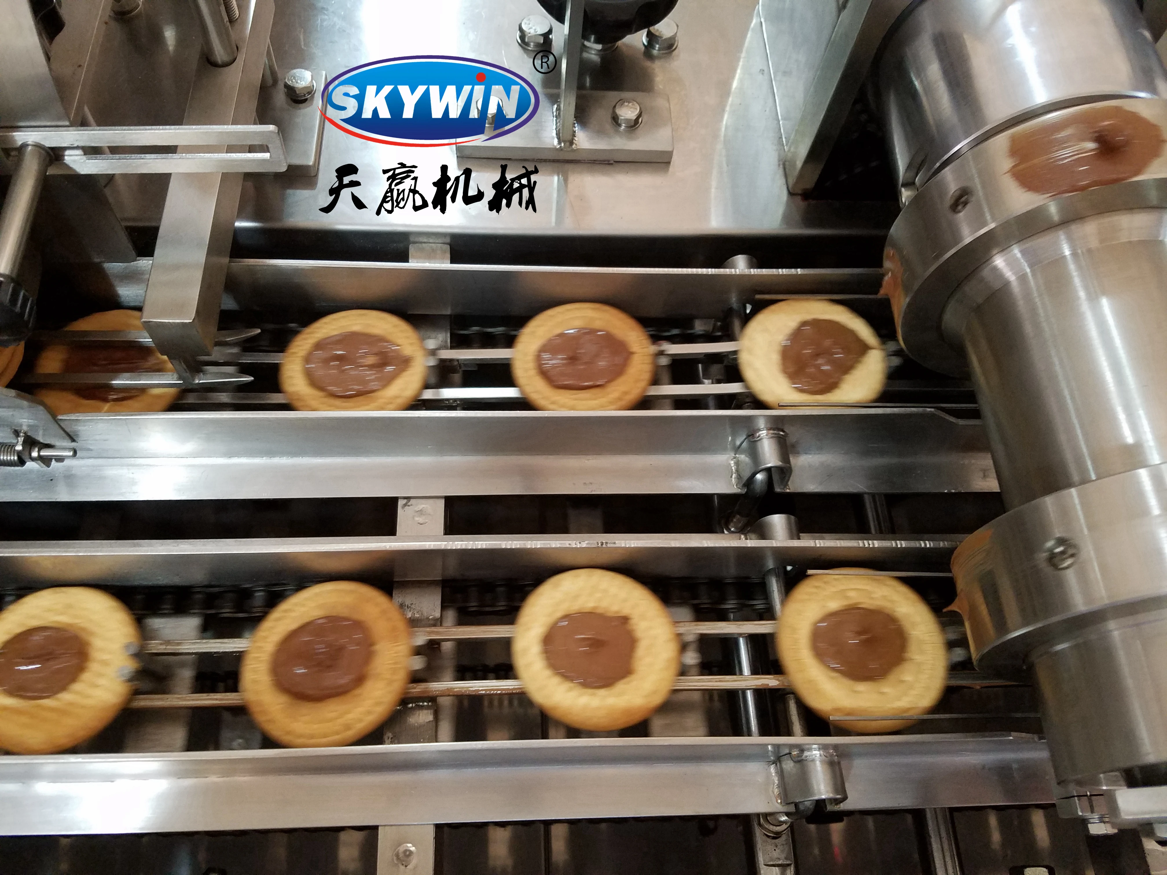 High Quality Biscuit Making Machine for Biscuit Chocolate Cream Sandwich Machine Biscuit Cookies Bakery Snack Food Factory